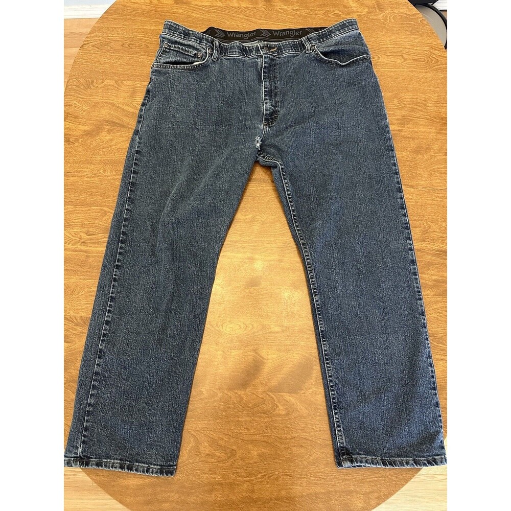 Wrangler Jeans Men's 40x29 Regular Fit Blue Denim Dark Wash Jeans
